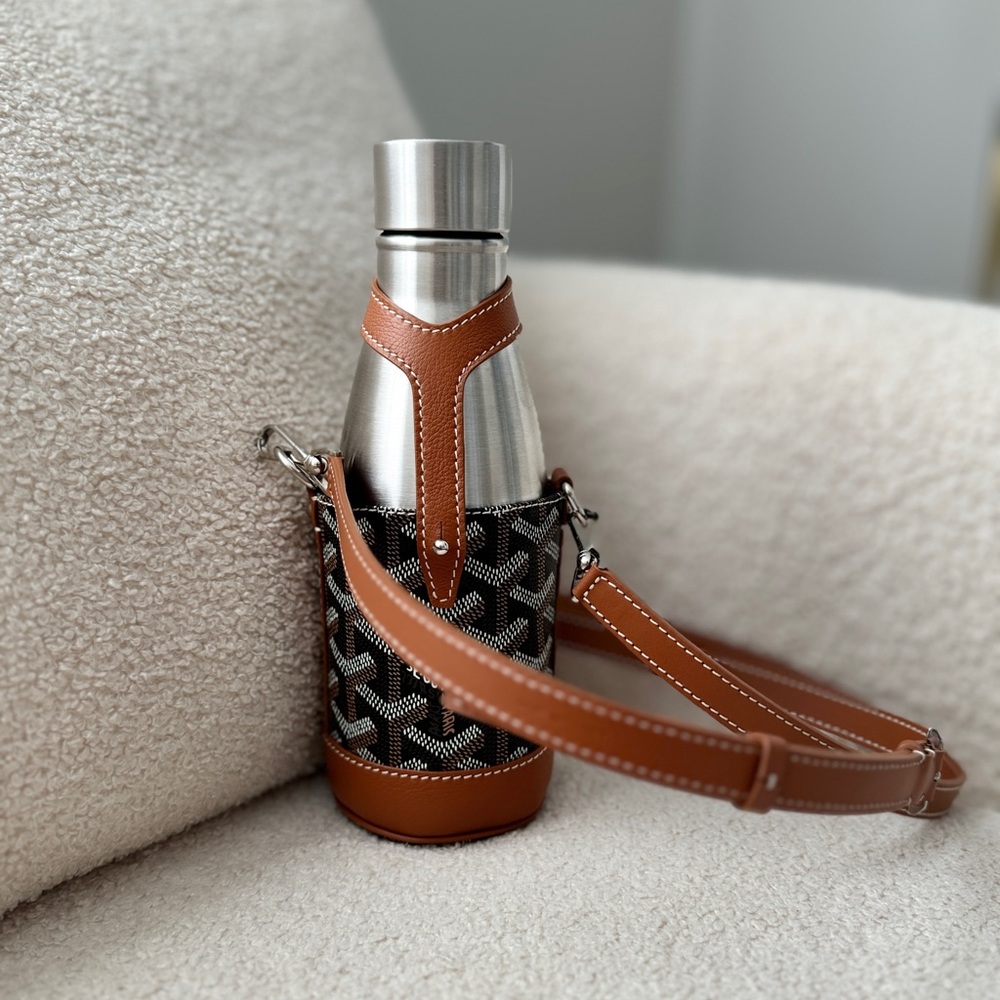 Goyard Yonne PM case & flask with strap